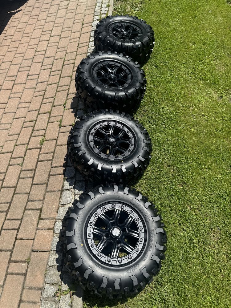 Nowe felgi 14’ 4x110 nowe opony Stag 27x11 R14 i 27x9 R14
