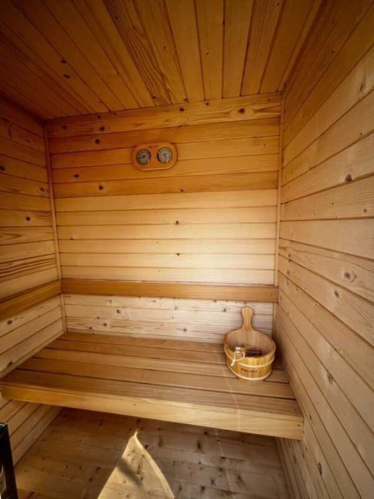 Sauna ogrodowa 2-osobowa, piec elektryczny, zasilanie 230V, PRODUCENT