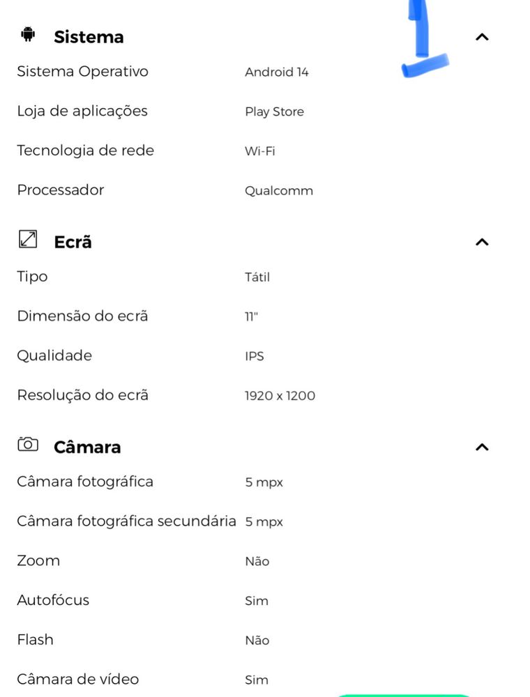 Tablet Honor Pad X8a de 11” com 128 GB Wi-Fi