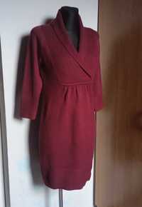 H&M sweterkowa sukienka bordo r. 38/40