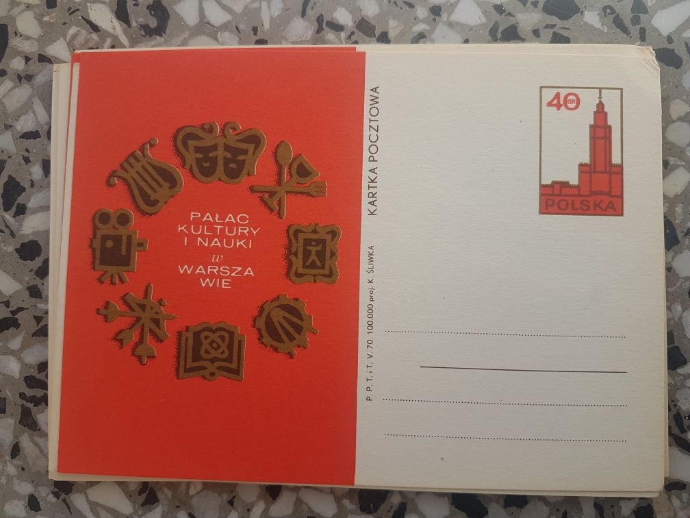 Kolekcja polskich kartek pocztowych lata 60-te i 70-te XX wieku