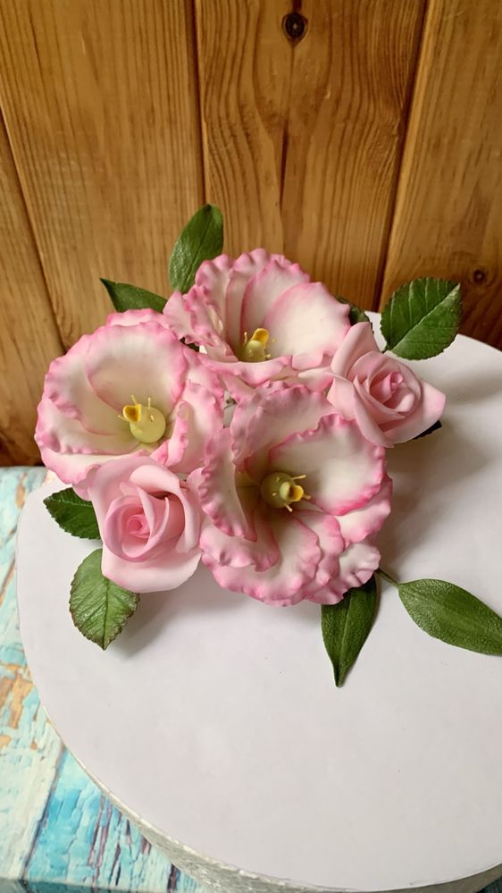 Квіти для тортів, з мастики та вафельного паперу