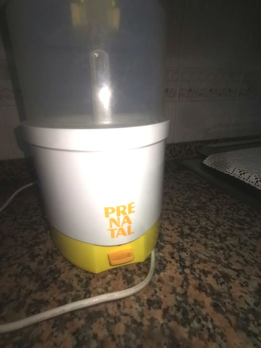 Esterilizador + aquecedor de biberões e balde para fraldas anti-odor