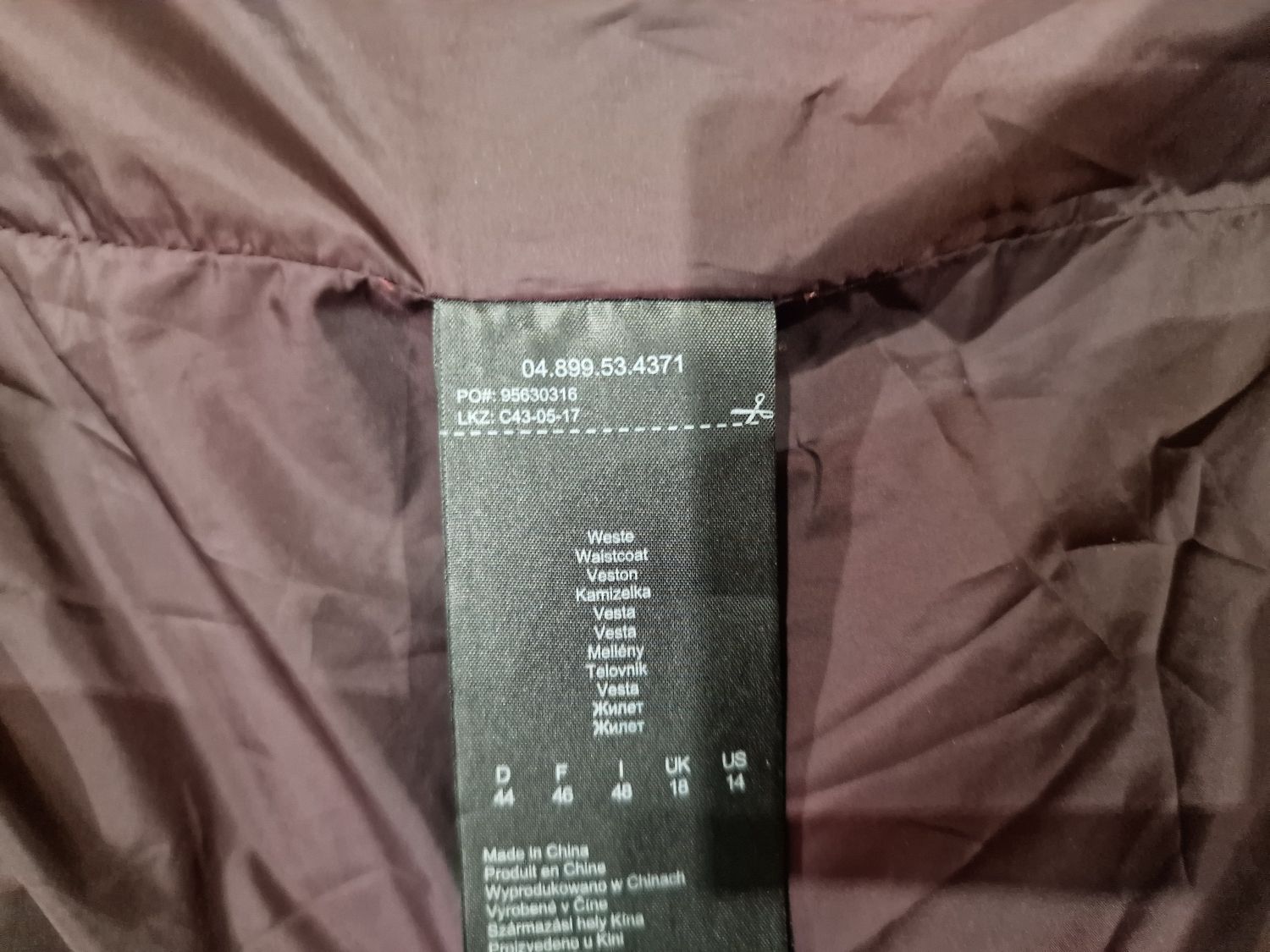 Bezrękawnik S.Oliver puchowy 90% pikowany kamizelka roz,44,xxl,xl,42