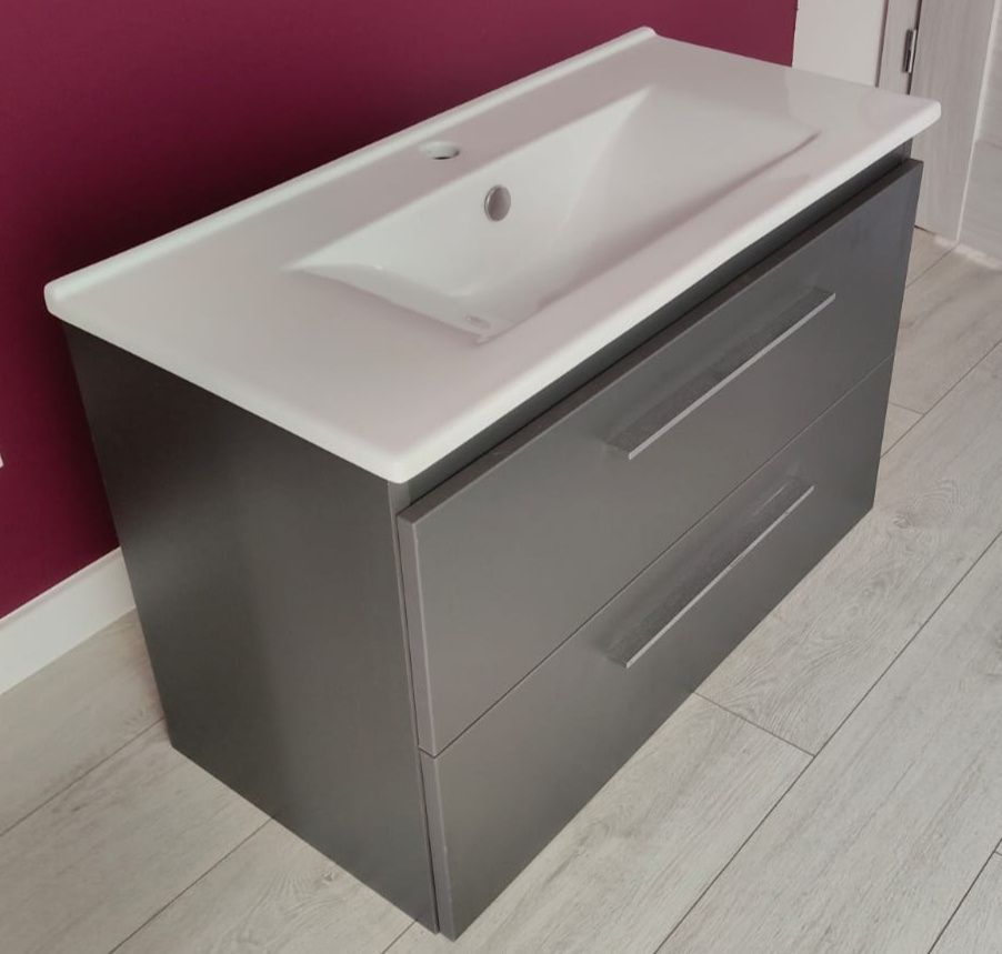 Szafka z umywalką 80cm Antracyt