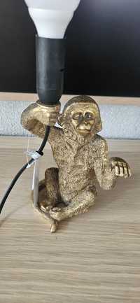 Lampa stołowa nocna małpka złota