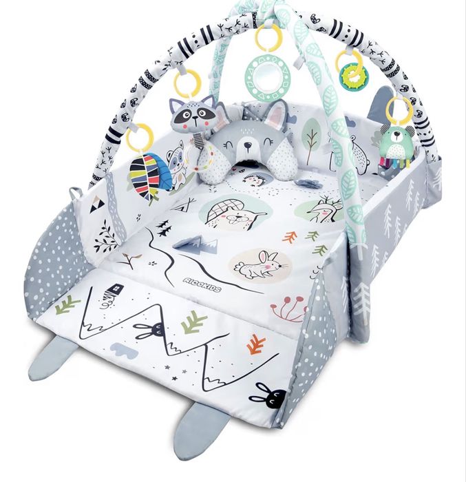 Królik, edukacyjna mata interaktywna, zabawki, szara