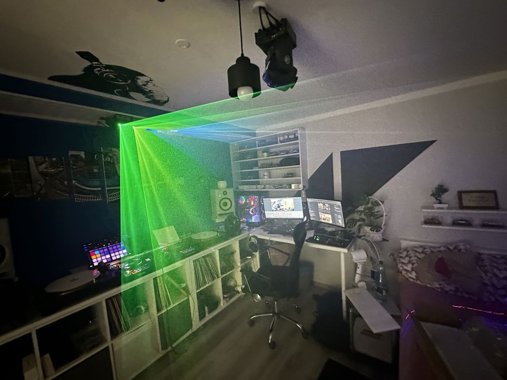 Laser RGB 4 wiązki, bardzo mocny, dmx, auto, tryb dźwięk