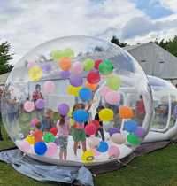 Bubble House wynajem/ dmuchaniec bańka, igloo z wirującymi balonami.