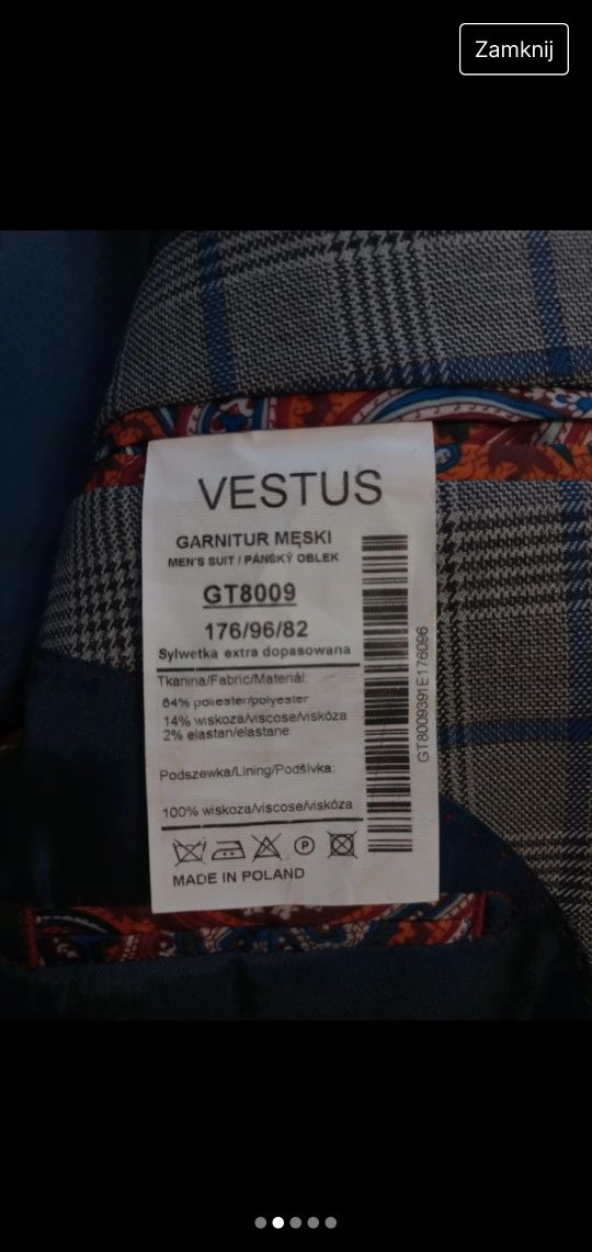 Komplet garnitur VESTUS