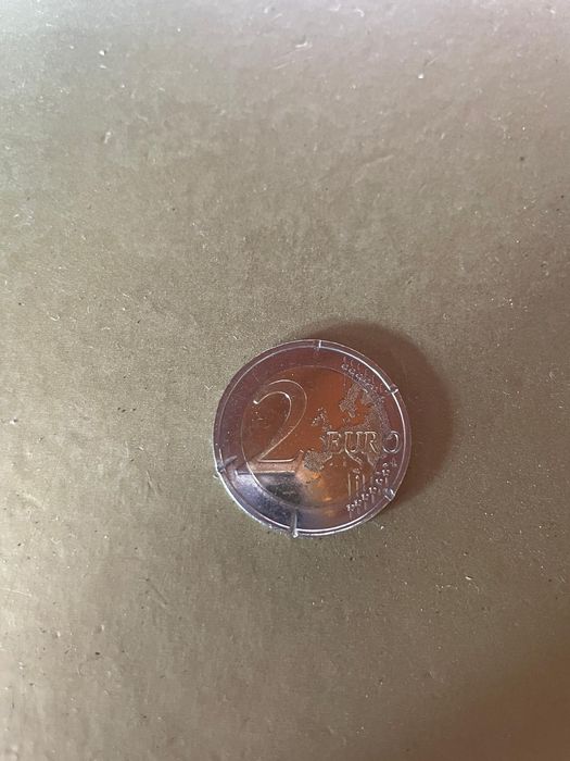 Moeda 2€ 2016 D JT.  D SACHSEN Defeito de cunhagem.  Rarissima.