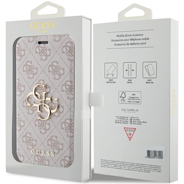 Guess Gubkp15L4Gmgpi Iphone 15 Pro 6.1" Różowy/Pink Book 4G Metal Logo