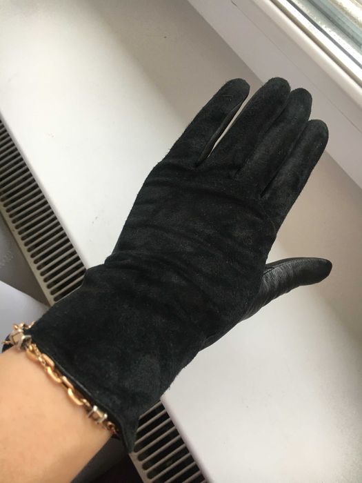 Перчатки L. Carvari. Кожа и замш натуральные. р.7