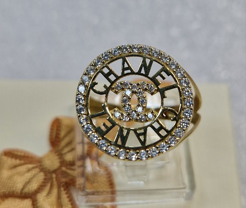 Złoty pierścionek z cyrkoniami Nowy PR 585 rozm 16