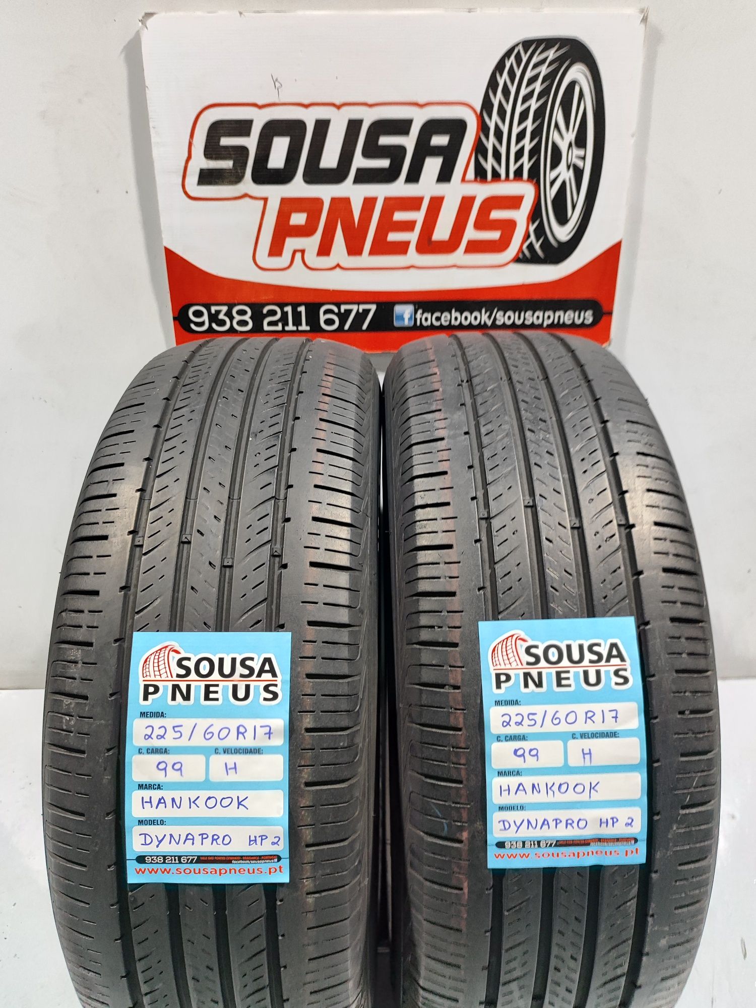 2 pneus semi novos 224-60R17 Hankook - Oferta dos Portes