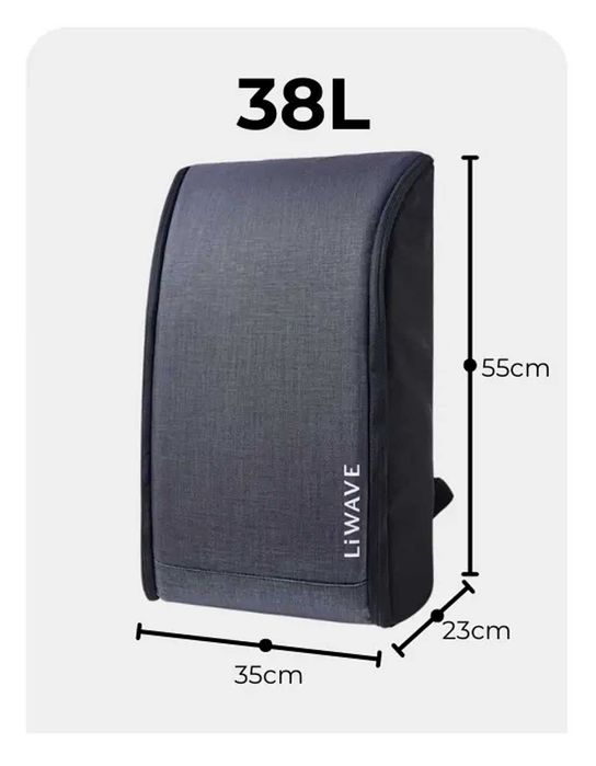 Mochila LiWAVE 38L com oferta de Almofada de Viagem