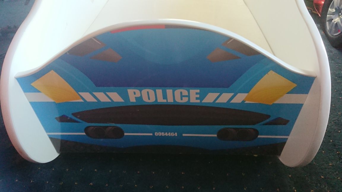 Łóżko dziecięce auto policja