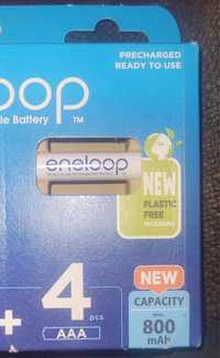 Eneloop akumulatorki 4x AAA 800mAh Ni-Mh. Panasonic. Nowe