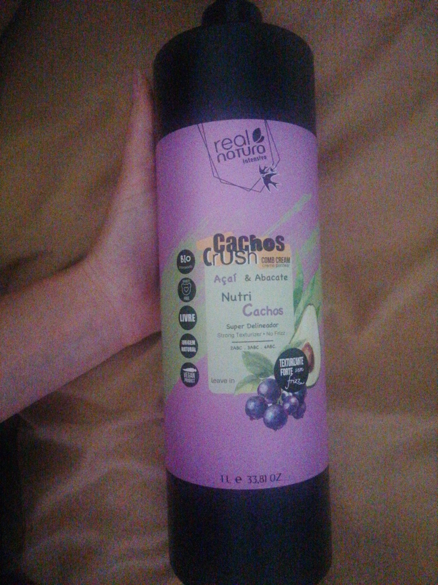 Creme pentear Real Natura  - cachos Açaí e abacate