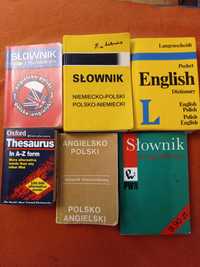 Słowniki polsko-angielskie, polsko-niemieckie, ortograficzne