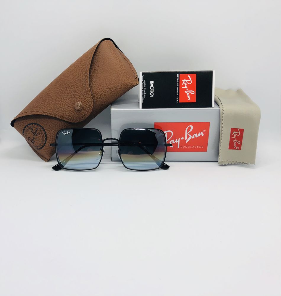 Солнцезащитные очки Ray Ban Square 1971 Black-Blue Grade 54мм стекло