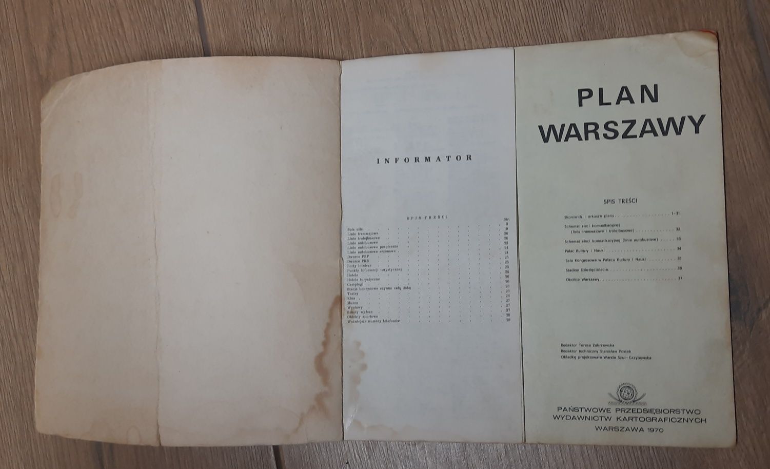 Plan Warszawy 1970 unikat