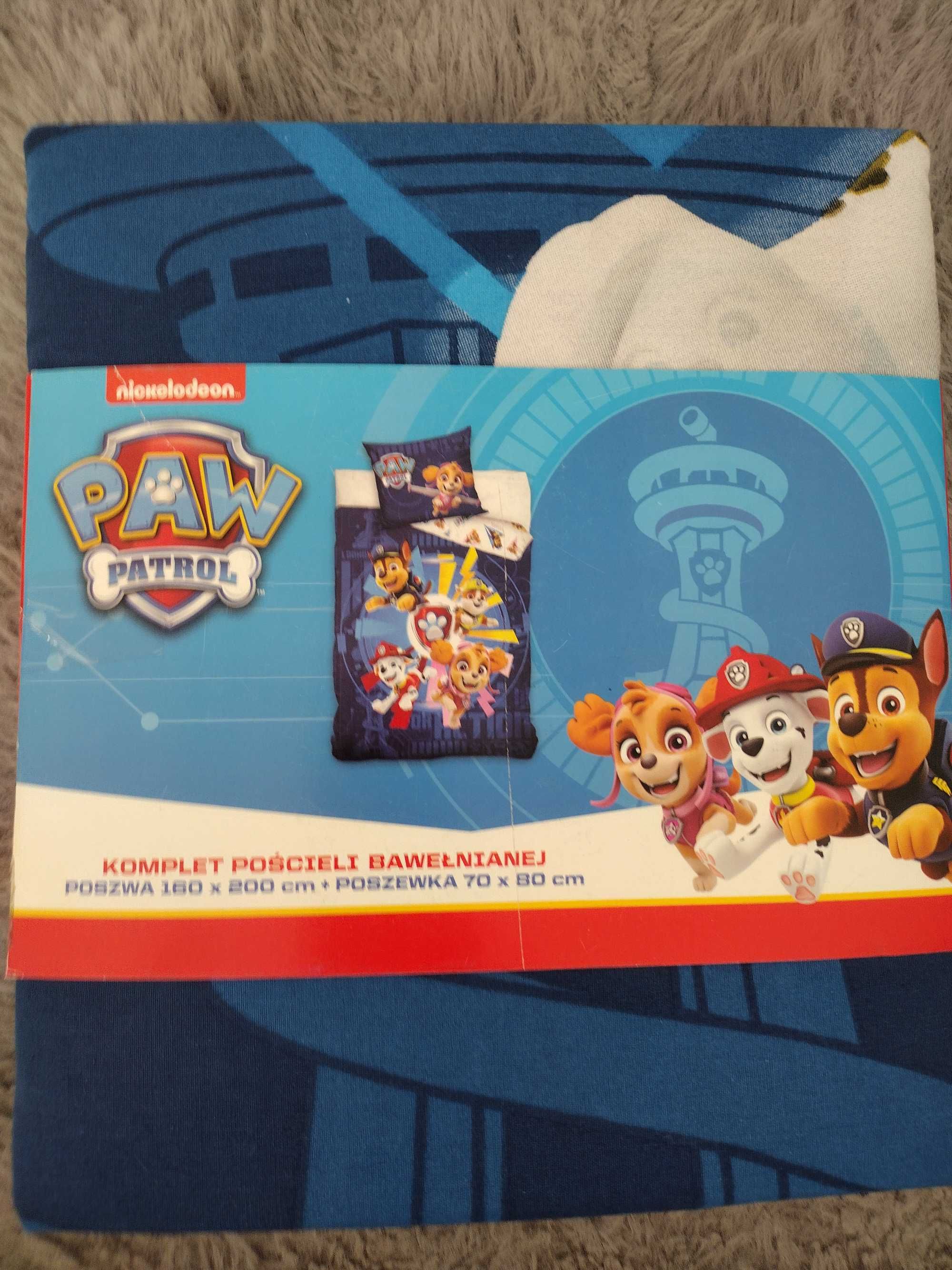 Komplet pościeli bawełnianej dla chłopaka 160x200psi patrol Paw patrol