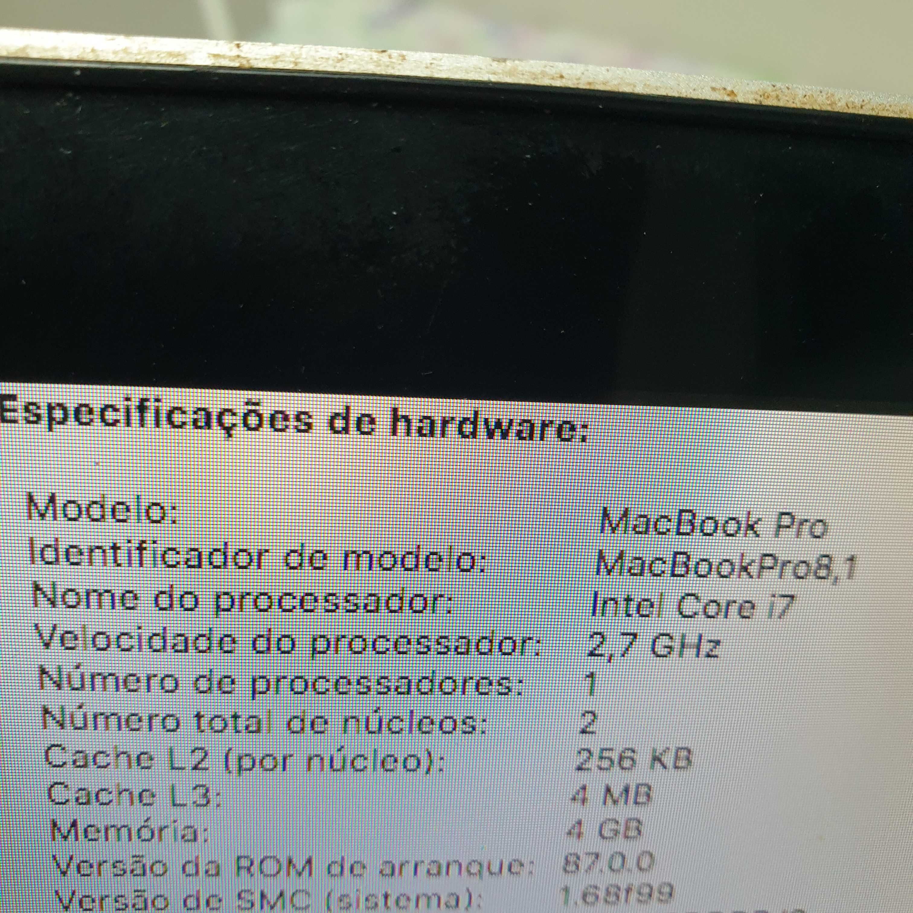 carcaça com teclado/touchpad  macbook pro 2011 de 13 testada