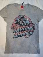 t-shirt oficjalny Marvel Captain America H&M rozm M z dziurką