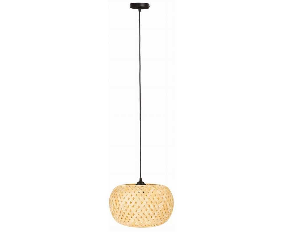 Lampa wisząca czarna BOHO bambusowa 35cm