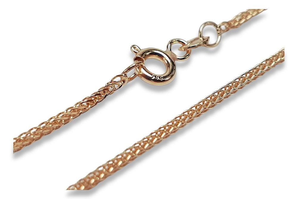 Łańcuszek z czerwonego różowego złota 14k Lisi ogon cc035r 1,2/45cm G