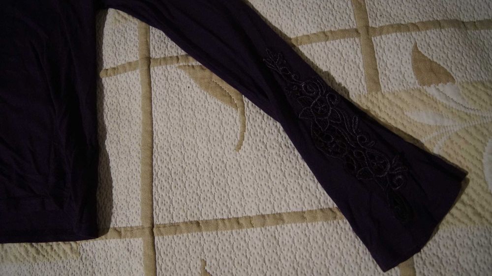 koszula elegancka fioletowa ozdoby r. M