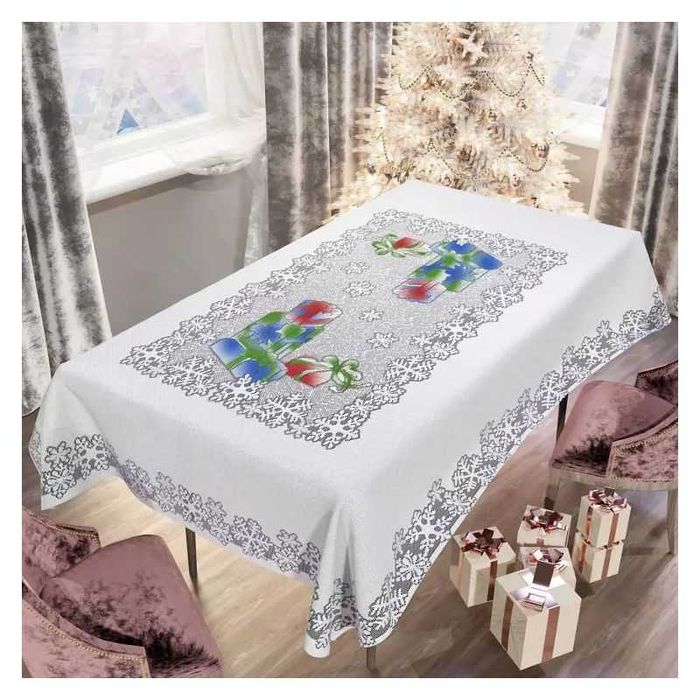 Obrus Prezenty 110x130 DomoweTekstylia | WNP828 130 | Boże Narodzenie