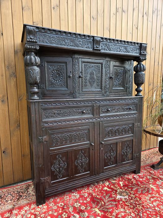 Zabytkowy bogato rzeźbiony kredens renesans #1930 Stylowy Węgrów