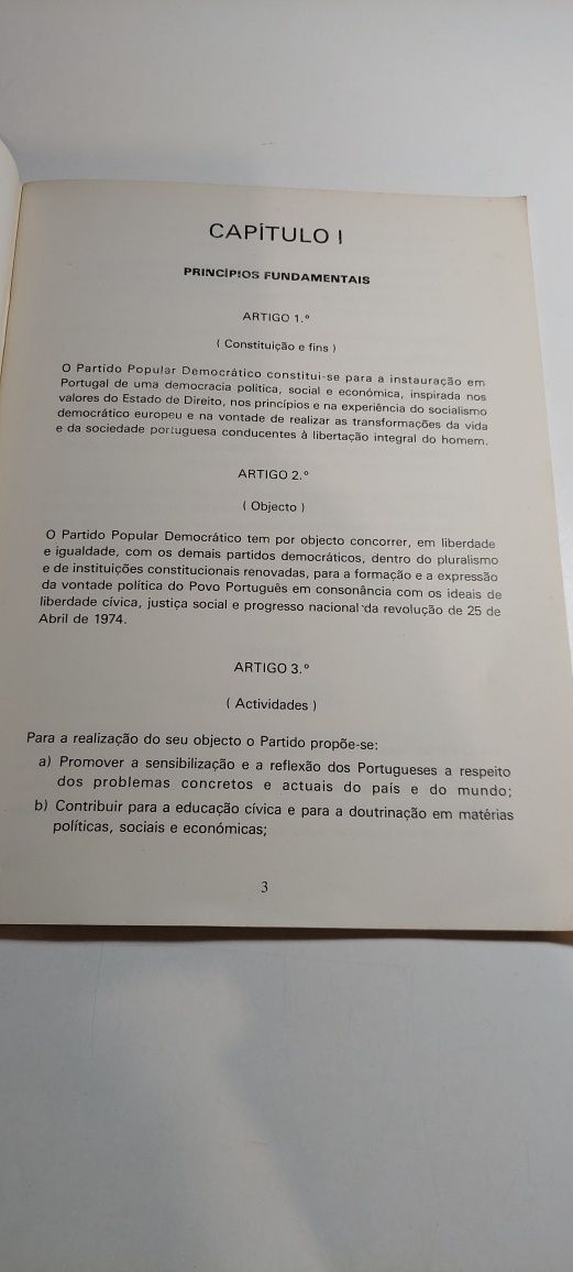 PPD, Partido Popular Democrático - Estatutos