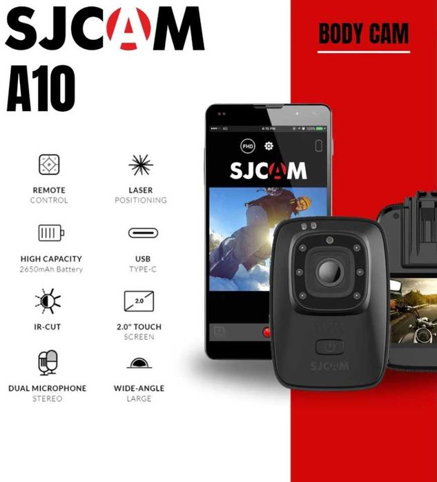 SJCAM A10 нагрудна натільна екшн боді камера