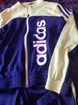 Conjunto adidas azul e verde usado duas vezes 11/12 anos