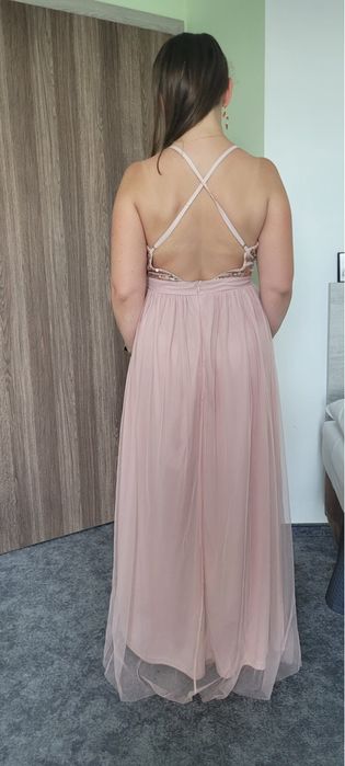 Sukienka damska M / wesele / pudrowy róż