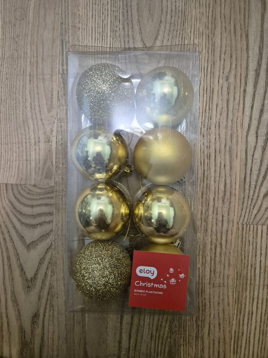Bombki na choinkę złote