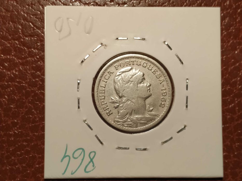 864 moeda de 50 centavos de 1952 em alpaca - Portugal