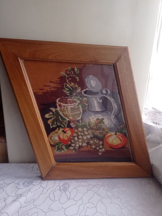 Obraz ręcznie haftowany 50x45 cm