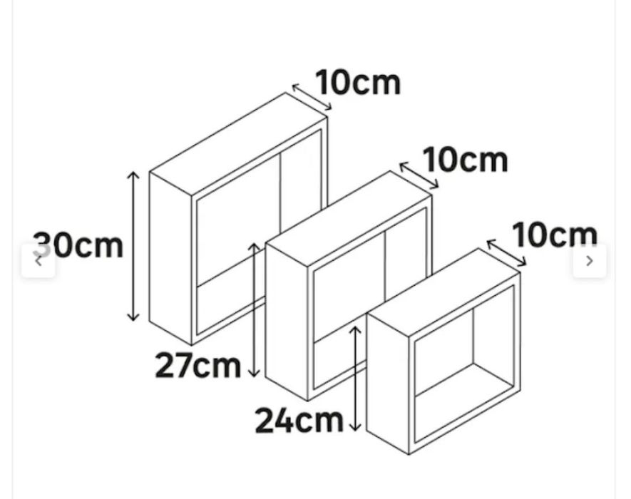 Prateleira/ estante em formato de cubo