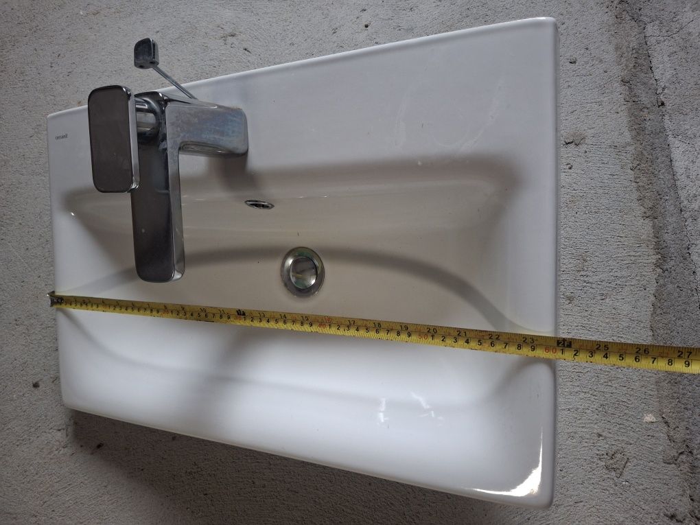 Umywalka łazienkowa cersanit 60 cm z baterią kludi esprit