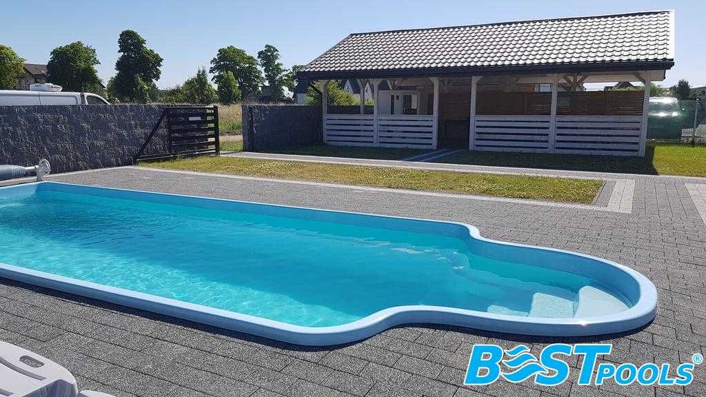Poliestrowy basen ogrodowy marki Bestpools CASABLANCA 6.4x3.2x1.55m