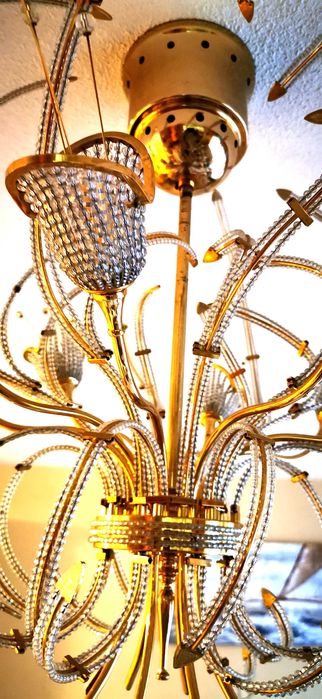 Lustre em cristal de Murano peça única anos 80