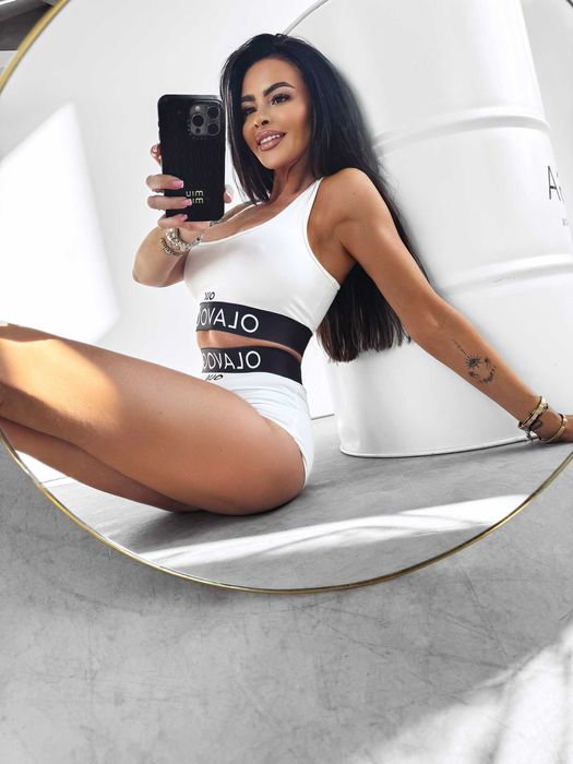 Bielizna Damska LUXE O La Voga biała stanik i top S