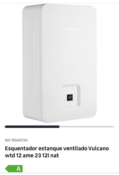 Esquentador estanque ventilado Vulcano WTD 12 AME 23 NOVO