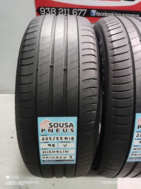 2 pneus semi novos 225-55r18 michelin - oferta dos portes