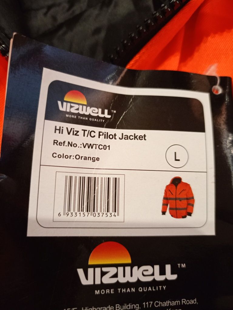 Kurtka zimowa robocza pomarańczowa VIZWELL