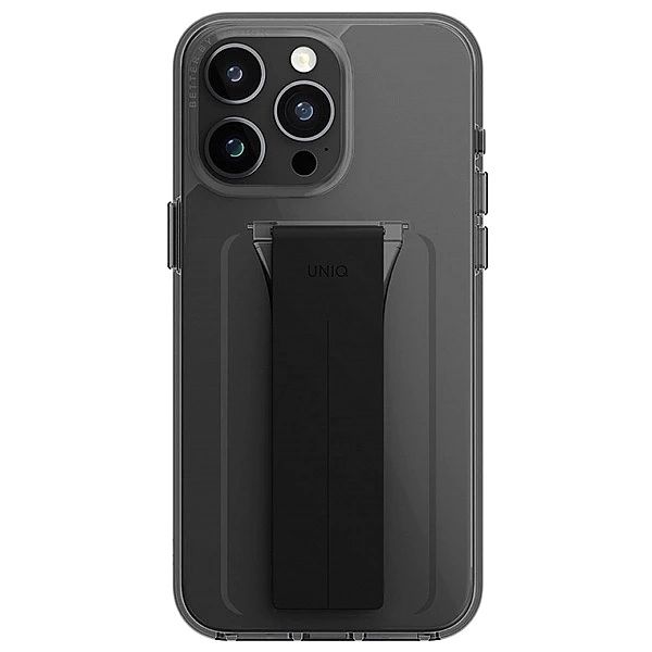 Etui UNIQ Heldro Mount na iPhone 15 Pro Max 6.7" z podstawką - dymione